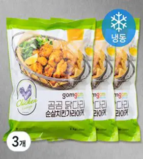 곰곰 닭다리 순살치킨가라아게, 1kg, 3개