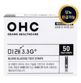 오상헬스케어 미래 3.3G 개인용 혈당검사지, 50매입, 1개