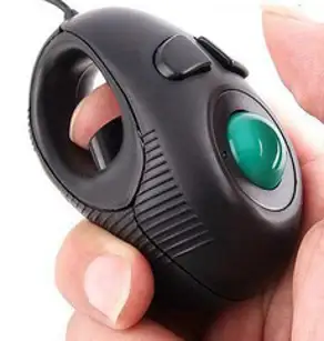 EIGIIS Ergonomic Handheld Trackball Mouse Wired Mi EIGIIS 인체 공학적 휴대용 트랙볼 마우스 유선 미니 USB 휴대용 손가락 여행 컴퓨, 1개