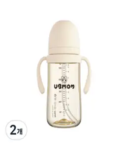 유비맘 시그니처 PPSU 빨대컵 280ml, 2개, 요거트